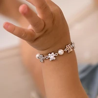Kids Bear and Pearl Bracelet