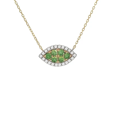 Leaf Diamond/Precious Stones Necklace