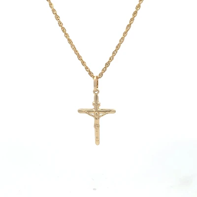 Cross with Christ Crucifix 25MM Pendant
