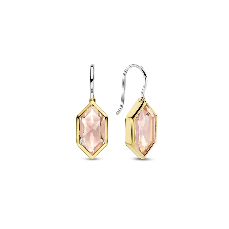Celestial Peach Dangle Earrings