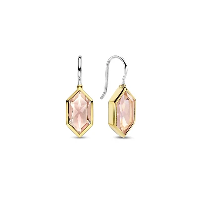 Celestial Peach Dangle Earrings