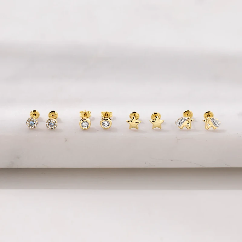 Puffed Star Kids Earrings