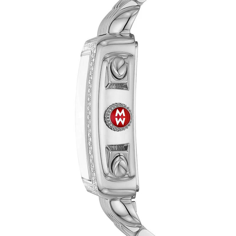 Deco Diamond High Shine Steel 35MM Chrono Watch