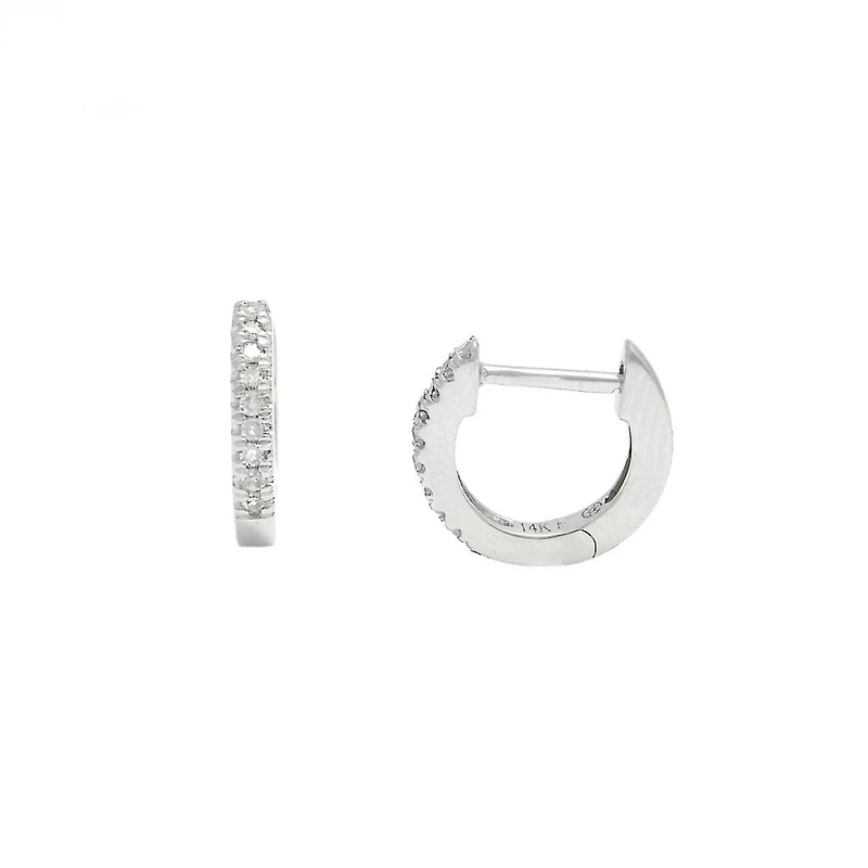 9MM Diamond Huggie Earrings