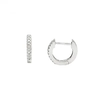 9MM Diamond Huggie Earrings