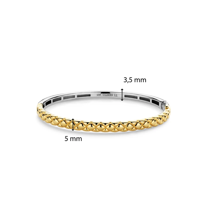 Padded Golden Bangle Bracelet