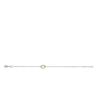 Unique Heart Two Tone Bracelet