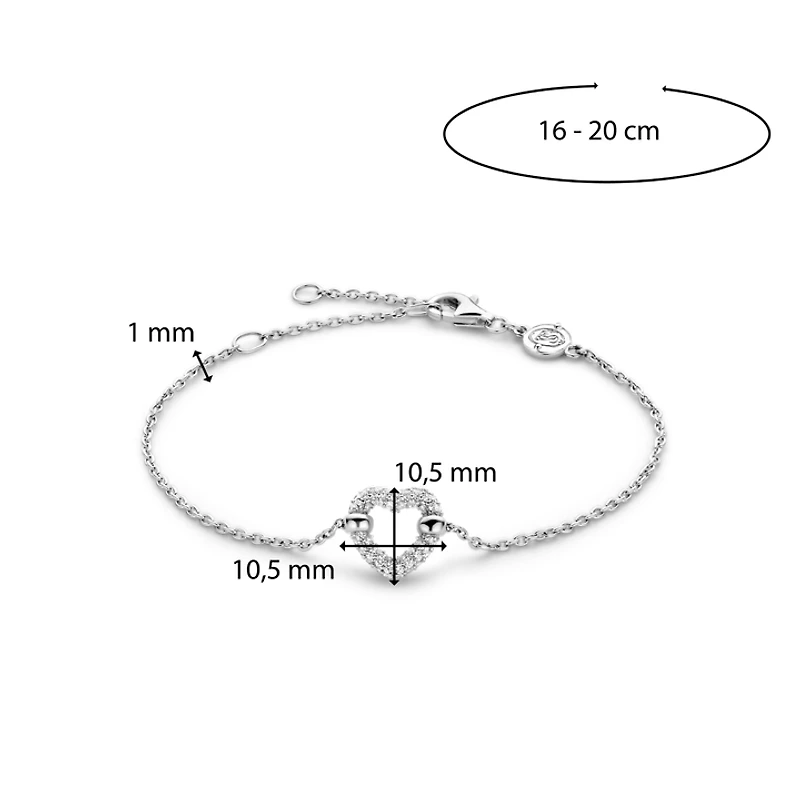 Unique Heart Pave Bracelet
