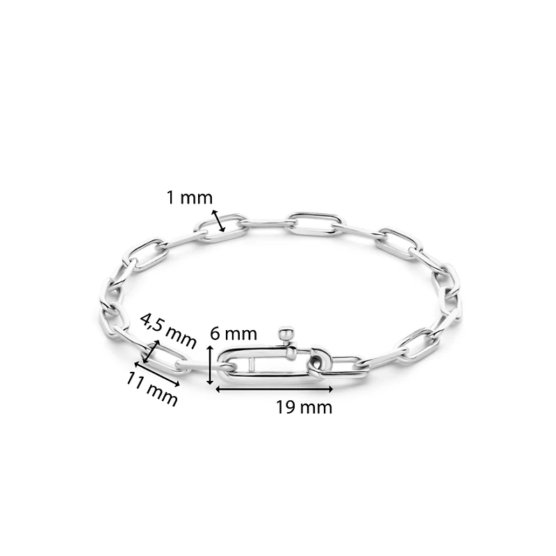 Paperclip Mini Link Silver Bracelet