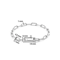 Paperclip Mini Link Silver Bracelet