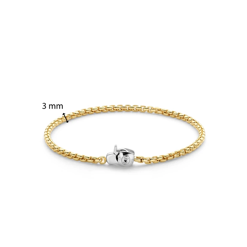 Round Box Golden Bracelet