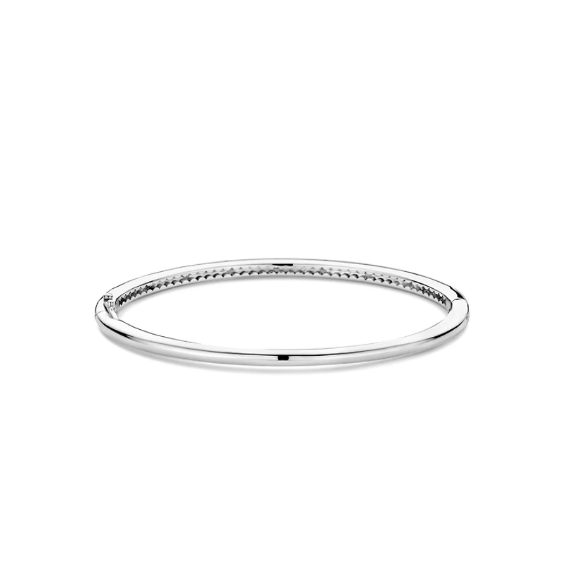 Spots Silver Bangle Bracelet