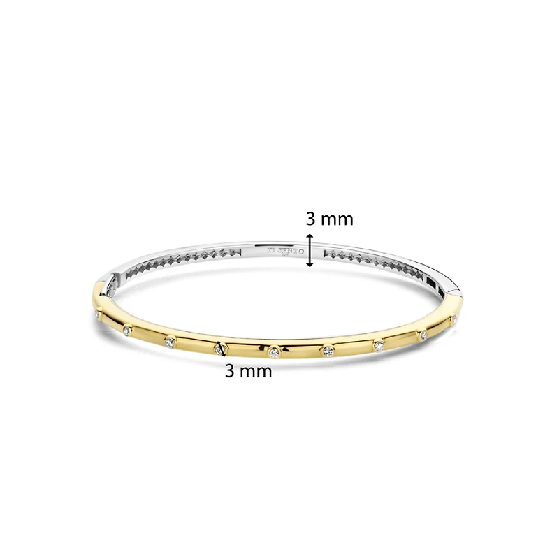 Spots Golden Bangle Bracelet
