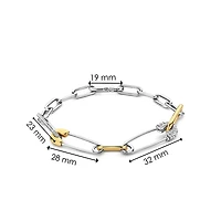 Safety Pink and Links Bracelet