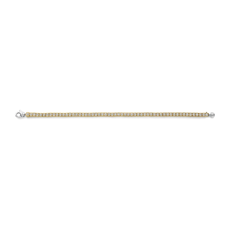 Channel Set Golden Tennis Bracelet