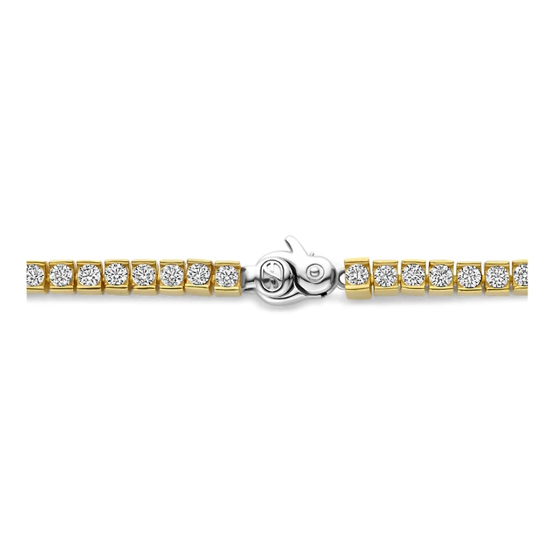 Channel Set Golden Tennis Bracelet