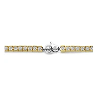 Channel Set Golden Tennis Bracelet