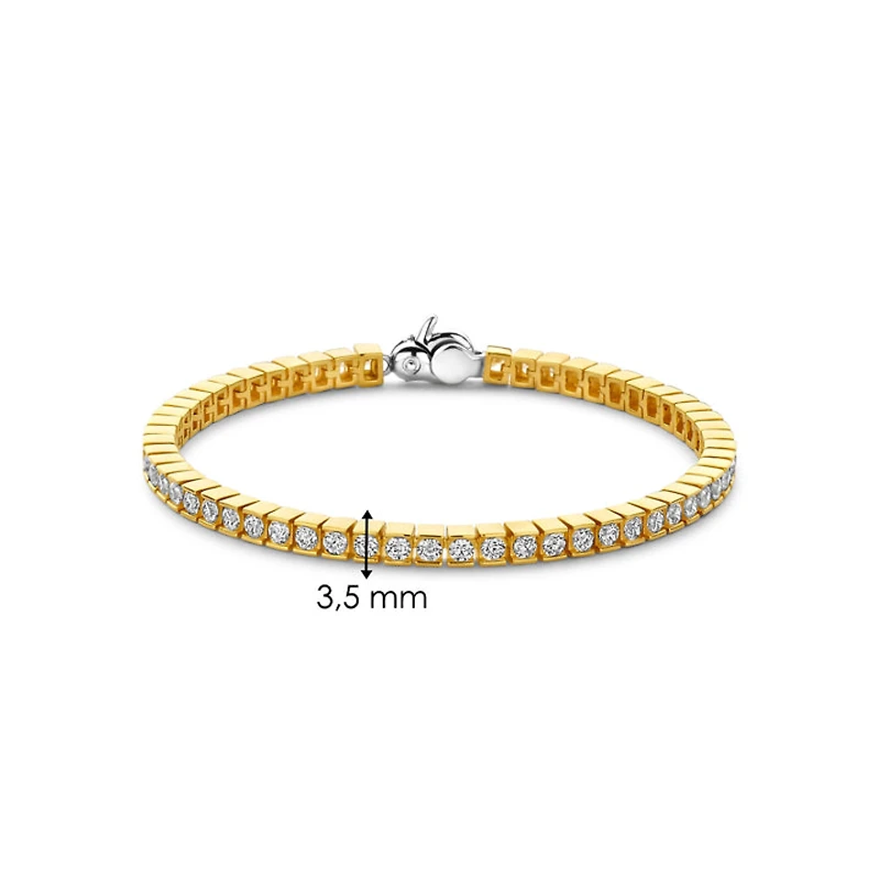 Channel Set Golden Tennis Bracelet