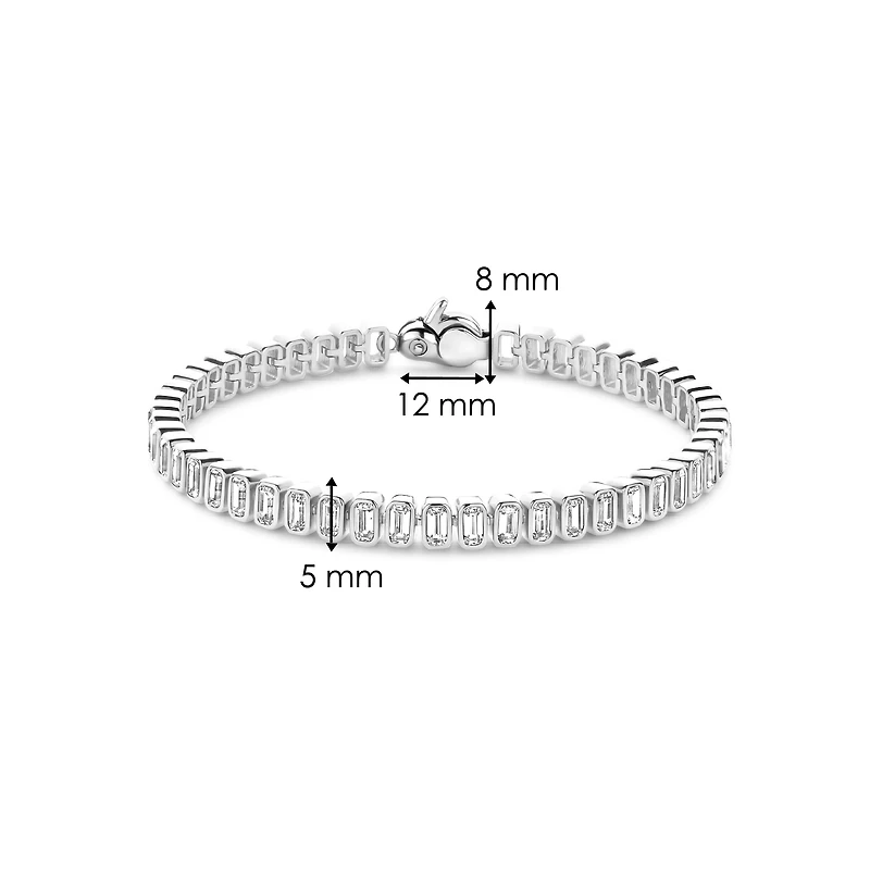 Bezel Set Emerald Tennis Bracelet