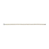 Emerald Cut Zirconia Golden Tennis Bracelet