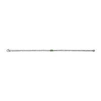 Bezel Set Green Emerald Tennis Bracelet