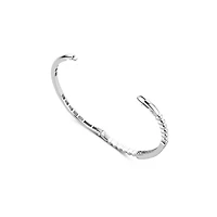 Beaded Sparkle Silver Bangle Bracelet
