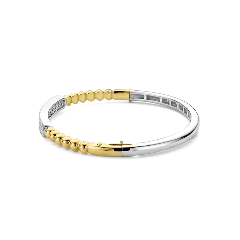 Beaded Sparkle Golden Bangle Bracelet