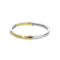 Beaded Sparkle Golden Bangle Bracelet