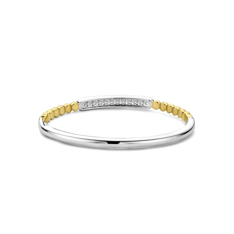 Beaded Sparkle Golden Bangle Bracelet