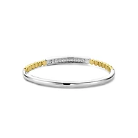 Beaded Sparkle Golden Bangle Bracelet