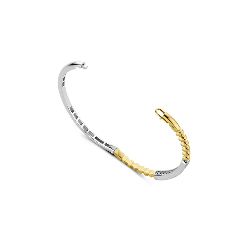 Beaded Sparkle Golden Bangle Bracelet