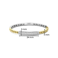 Beaded Sparkle Golden Bangle Bracelet