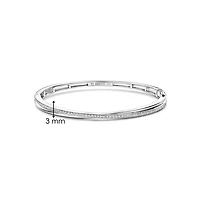 Crossover Pave Bangle Bracelet