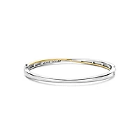 Crossover Golden Pave Bangle Bracelet
