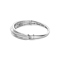Entwined Sparkle Bangle Bracelet