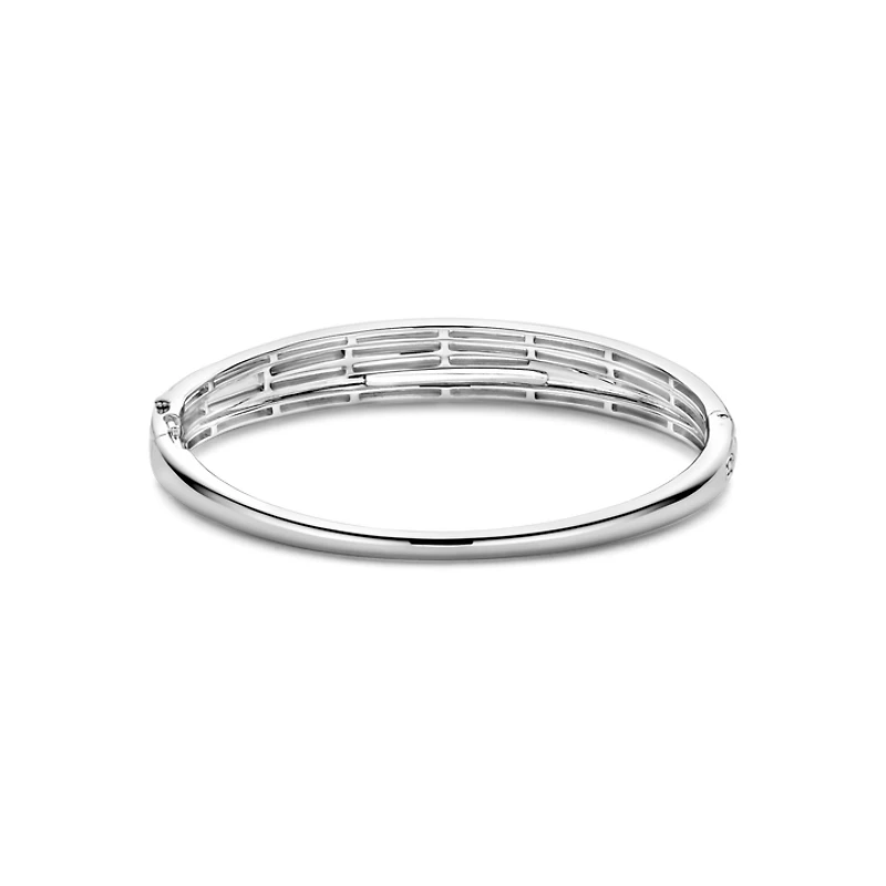 Entwined Sparkle Bangle Bracelet