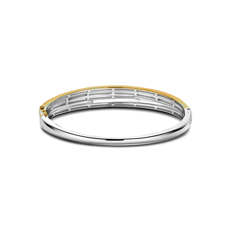 Entwined Two Tone Bangle Bracelet