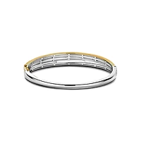 Entwined Two Tone Bangle Bracelet