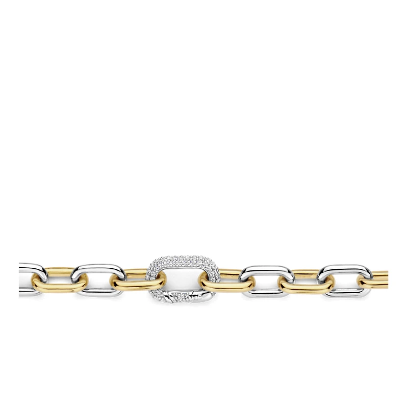 Oval Link Two Tone Bracelet
