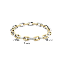 Oval Link Two Tone Bracelet