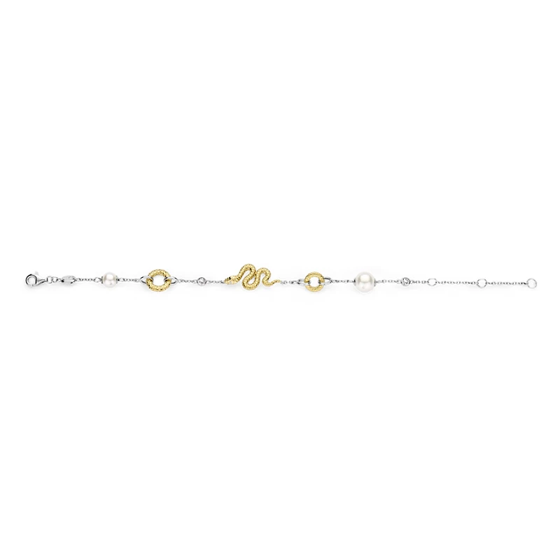 Snake and Pearls Bracelet