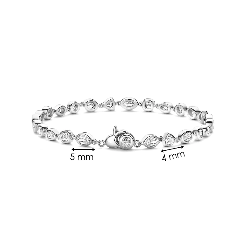 Multi Shape Zirconia Tennis Bracelet