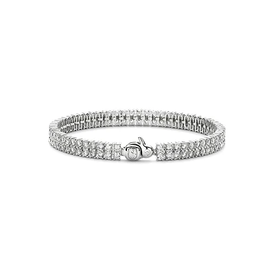 Double Row Zironia Tennis Bracelet