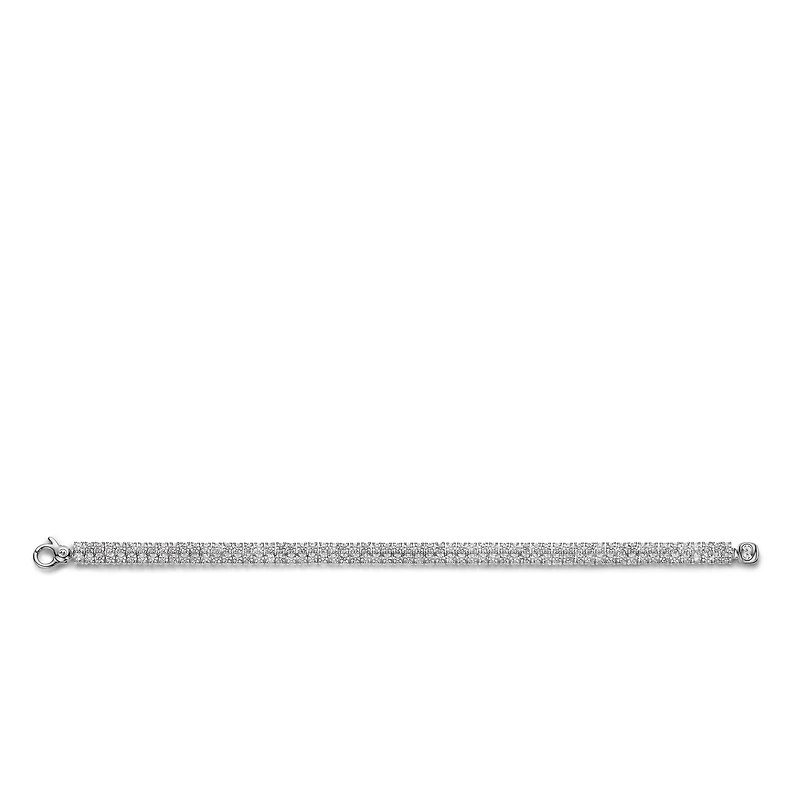 Double Row Zironia Tennis Bracelet