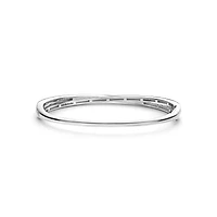 Crossover Silver Bangle Bracelet