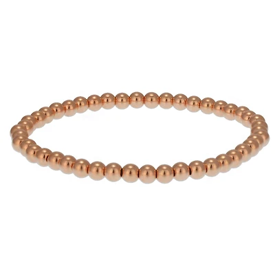 4MM Rose Gold Bead Bracelet