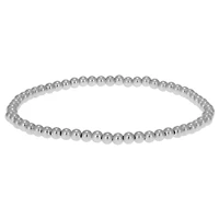 Basic 3MM Silver Bead Bracelet