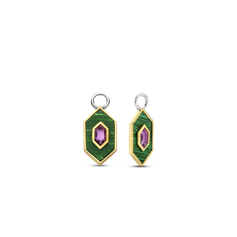 Celestial Malachite Ear Charms