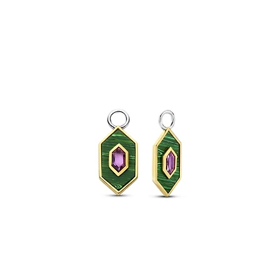 Celestial Malachite Ear Charms