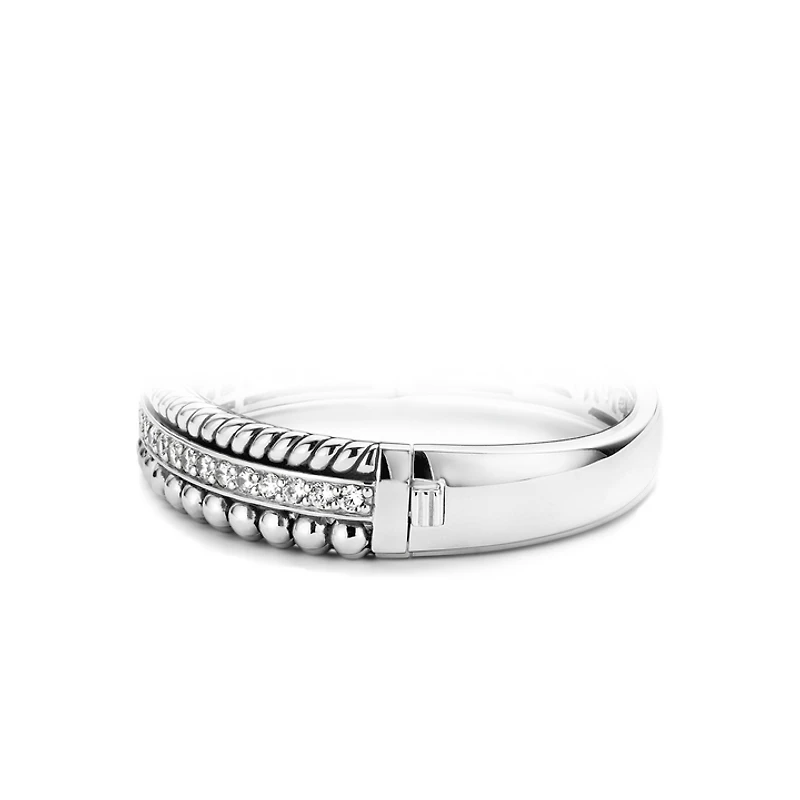 Sparkling Oxy Pattern Bangle Bracelet